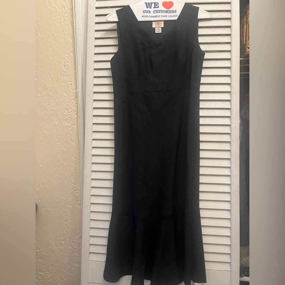 Linen Black Sleeveless Dress